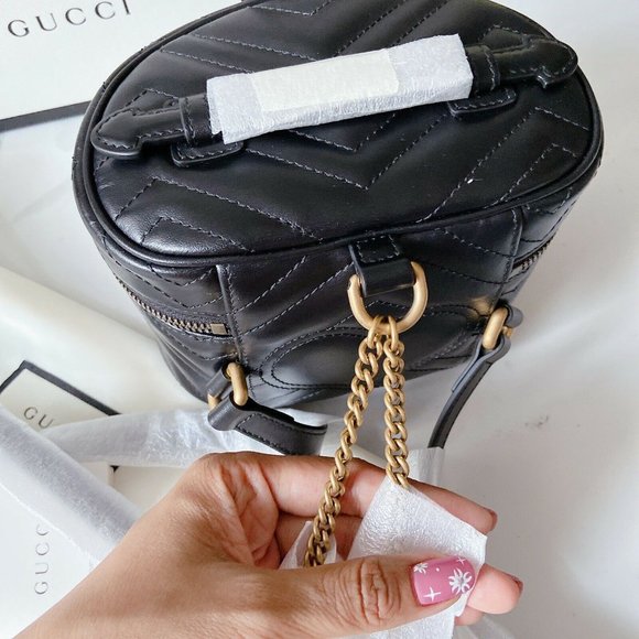 NWT Authentic Gucci GG Logo Marmont Mini Backpack - Picture 9 of 12